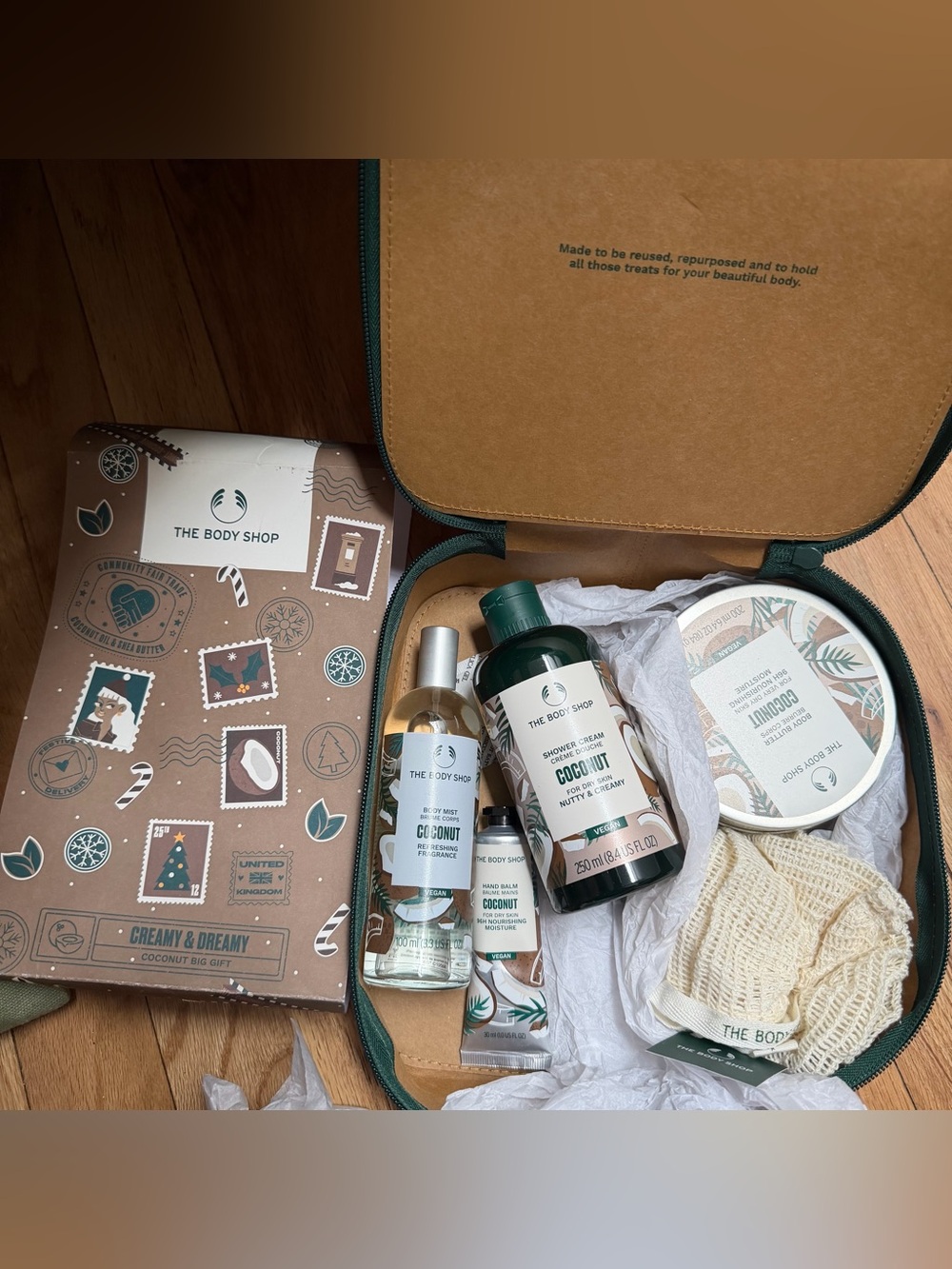NEW The Body Shop Coconut Creamy & Dreamy 5 piece Gift Set Body butter shower